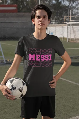 Vista 4 de Expression Tees Messi Miami Futbol Racerback Tank Top para Mujer
