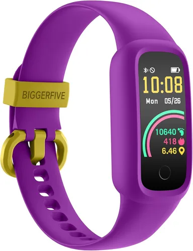Vista 7 de BIGGERFIVE Vigor 2 L Reloj de seguimiento de actividad para niños para niños y niñas de 5 a 15 años, rastreador de actividad, monitor de frecuencia