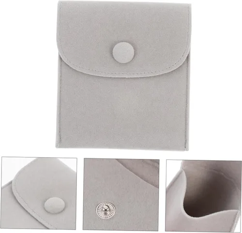 Vista 2 de SHERCHPRY 2pcs Watch Storage Bag Jewelry Boxes for Men Jewelry Travel Bag Travel Bag for Men Watch Travel Case Pouches Jewelry Bag Snap Button
