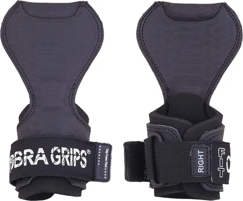 Vista 21 de Cobra Grips Weight Lifting Gloves with Adjustable Neoprene Padded Wrist Wraps - Heavy Duty Alternative to Power Lifting Hooks for Deadlifts Una goma