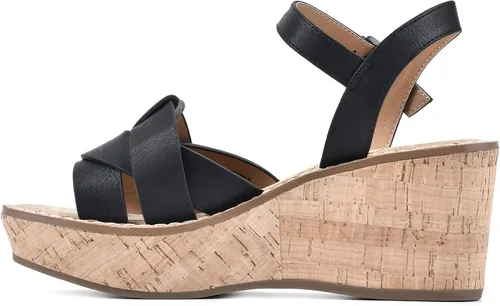 Vista 3 de WHITE MOUNTAIN Sandalia de cuña simple para mujer