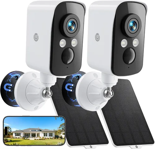 Vista 10 de Cámara de seguridad celular inalámbrica para exteriores, sin necesidad de WiFi, alimentada por batería y energía solar, magnética, detección humana