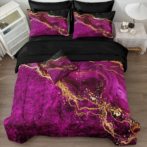 Vista 22 de Juego de edredón de sol y luna negro, juego de ropa de cama boho, ropa de cama de galaxia celestial y espacio estrellado, edredón mandala exótico