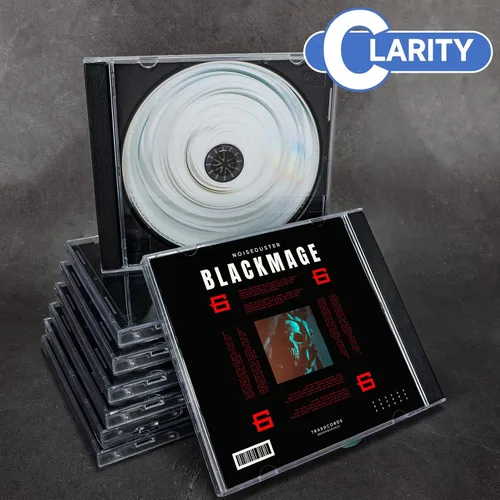 Vista 5 de Estuche estándar transparente para CD con bandeja negra, paquete Negro