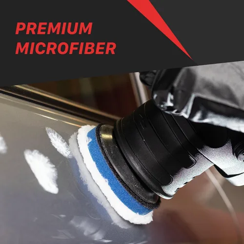 Vista 8 de Maxshine Almohadilla universal de espuma de pulido de microfibra de 3 pulgadas para corte, microfibra ultrasuave con gancho y bucle, compatible