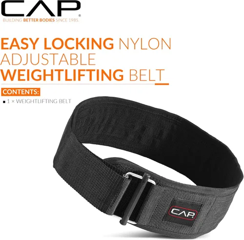 Vista 2 de CAP Barbell Cinturón de levantamiento de pesas de nailon premium Múltiples opciones