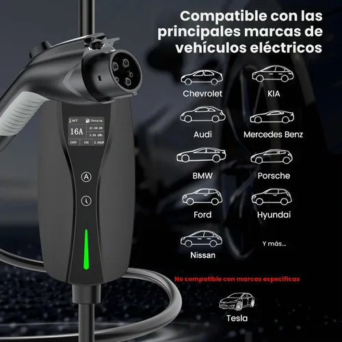 Vista 7 de SEGUMA Cargador EV de nivel 1/2, corriente ajustable de 16 amperios