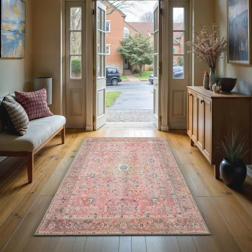 Vista 263 de GLN Rugs Traditional Collection - Alfombra de felpilla lavable a máquina, tradicional lavable, antideslizante, alfombra de felpilla de pelo corto