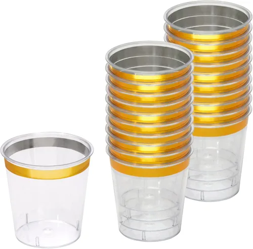 Vista 7 de Zappy 124 vasos de chupito de plástico neón, 1 oz, varios colores neón, desechables y reutilizables, sin BPA, perfectos para bodas, reuniones