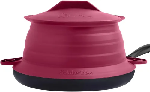 Vista 19 de L.I.Q - Protector de salpicaduras de silicona, se adapta a macetas de 8 y 10 pulgadas (20 y 9.8 in), apto para microondas y duradero, incluye tapa