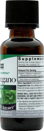 Vista 7 de NATURES ANSWER Aceite de orégano, 1 FZ