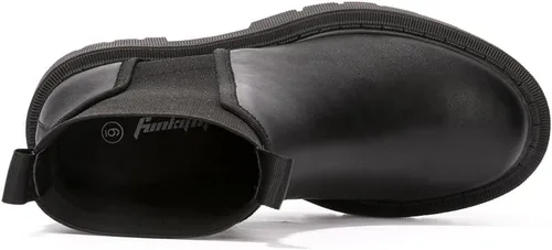 Vista 4 de FUNKYMONKEY Women's Chelsea Boot Lug Sole Mid Heel Fashion Ankle Bootie