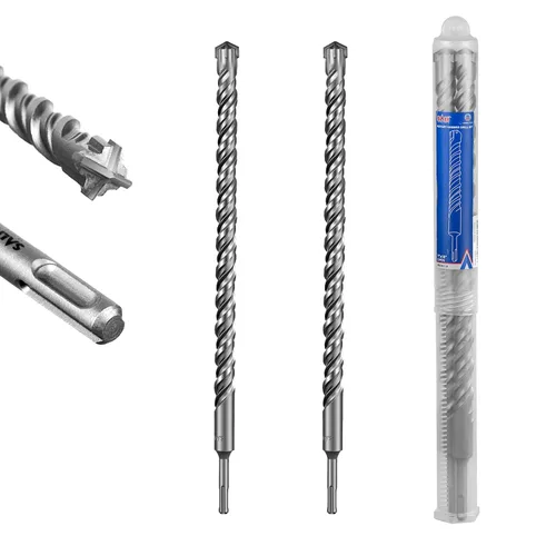 Vista 55 de SALI 10 brocas de martillo giratorio SDS Plus de 1/2 x 6 pulgadas, kit de broca para hormigón, material de carburo de doble rosca de tipo cruzado