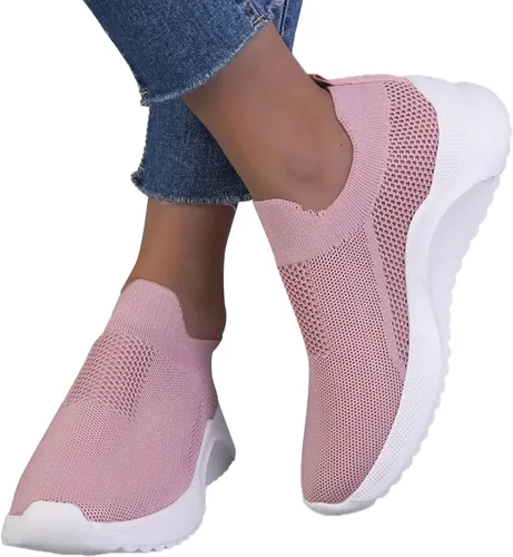 Vista 4 de Zapatos deportivos transpirables para mujer, zapatos deportivos casuales de malla para correr
