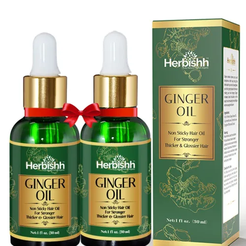 Vista 7 de Herbishh Suero de aceite de crecimiento capilar de jengibre para cabello