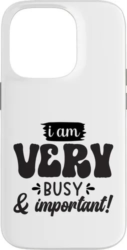 Vista 17 de Very Busy & Important Retro Groovy Text Design Case for iPhone 17