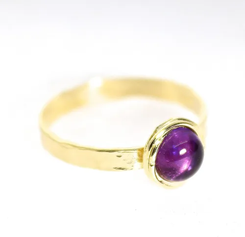 Vista 51 de Anillo de oro de piedras preciosas, anillo de piedra chapada en oro de 14 quilates, anillo de piedra apilable, anillo de oro de piedra pequeña