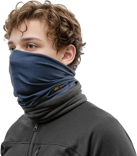 Vista 13 de Polaina de cuello de invierno, máscara de esquí, media pasamontañas, máscara facial para actividades de clima frío