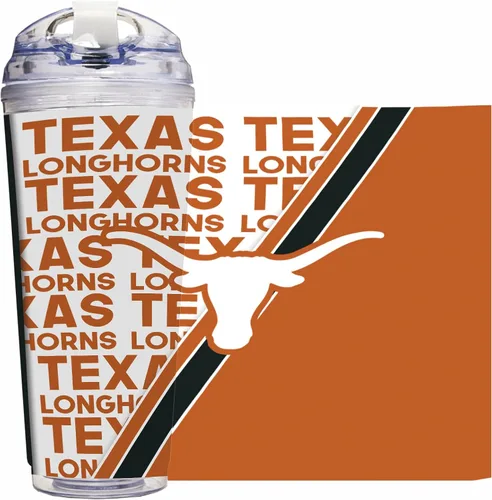 Vista 126 de Rico Industries Taza acrílica NCAA estándar de 24 onzas con tapa con bisagra, taza de doble pared oficialmente licenciada con pajita