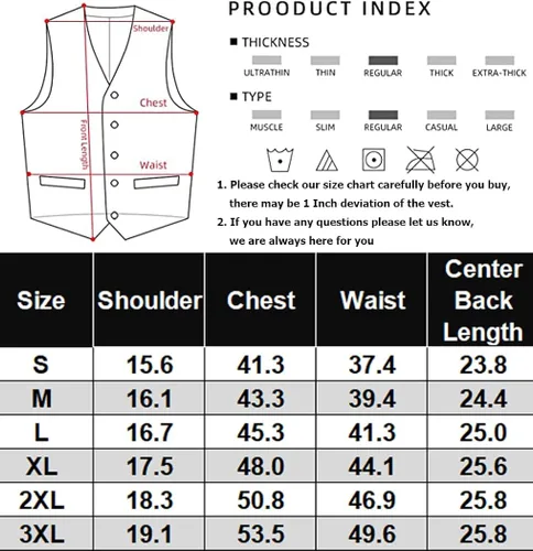 Vista 6 de Coofandy chaleco para traje o esmoquin con 5 botones, para hombre.