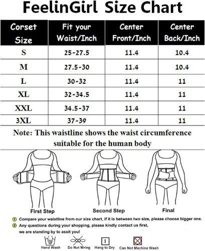 Vista 6 de FeelinGirl Latex Waist Trainer for Women Tummy Control Shapewear Waist Cincher Hourglass Body Shaper Workout 25-Steel Bones