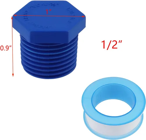Vista 2 de Coshar Enchufe de drenaje para calentador de agua caliente para autocaravana, rosca macho NPT de 1/2 pulgada, enchufe de drenaje, accesorios