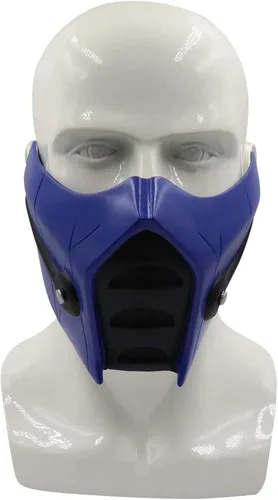 Vista 4 de MK11 Sub Zero Noob Saibot Máscara Réplica para Adultos Juego Cosplay