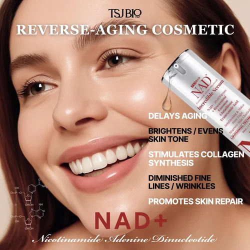 Vista 2 de NAD+ Brilliant Brightening Serum - Fórmula avanzada con NAD+ 50,000PPM, resveratrol, exosomas, glutatión y ácido tranexámico