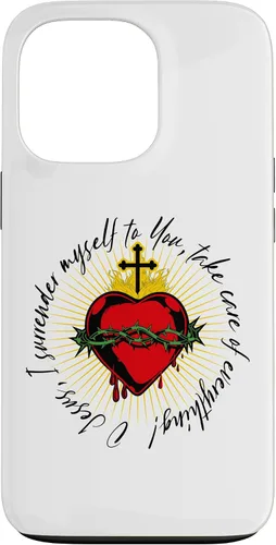 Vista 10 de Surrender Novena O Jesus Catholic Black Letter Case for iPhone 17