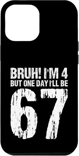 Vista 26 de Bruh I'm 4 But One-Day I'll Be 67 Retro 4th Birthday Kids Case for iPhone 17