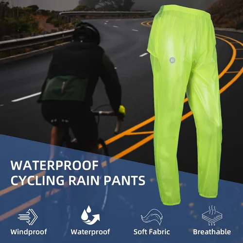 Vista 2 de ROCKBROS Chaqueta de lluvia de ciclismo para hombre, pantalones de ciclismo 100% impermeable, traje de ciclismo transpirable, pantalones para lluvia