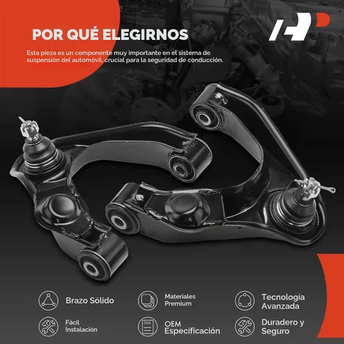 Vista 6 de A-Premium 2 brazos de control superiores delanteros, con rótula y buje, compatibles con Nissan Frontier 1998-2004