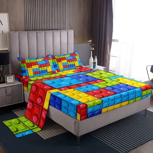 Vista 21 de Feelyou Juego de sábanas para niños con diseño de aguacate, ropa de cama bonita con frutas para niños y niñas, 1 sábana encimera y 1 sábana bajera