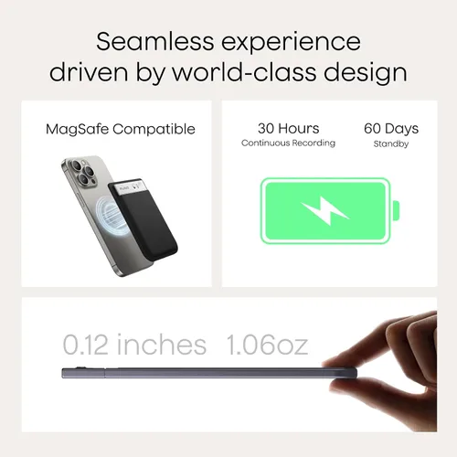 Vista 7 de Grabadora de voz AI, grabadora de voz PLAUD Note con funda, control de aplicaciones, transcribir y resumir potenciado por ChatGPT, compatible con 59