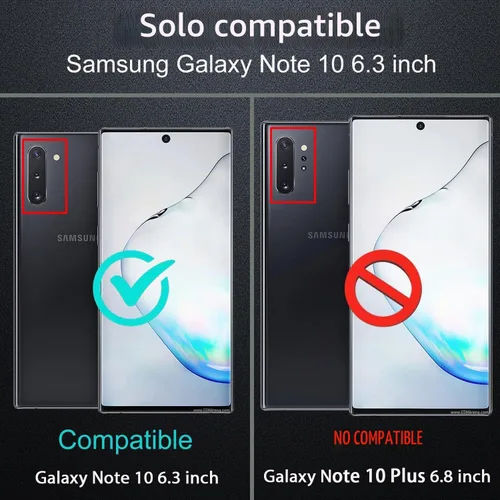 Vista 2 de YKHJKLEC Solo funda para Samsung Galaxy Note 10, [no compatible con Galaxy Note 10 Plus], con 2 piezas