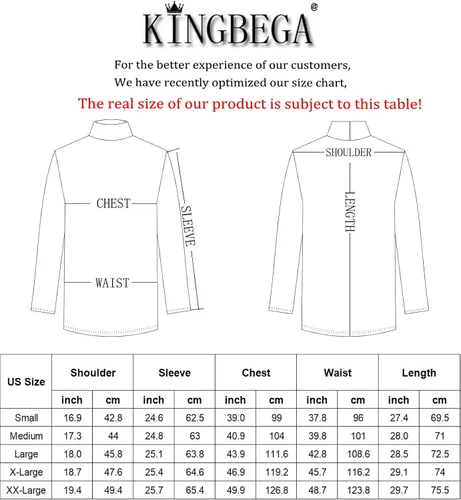 Vista 3 de KINGBEGA Camiseta básica ligera de manga larga para hombre, ajuste regular, cuello alto falso
