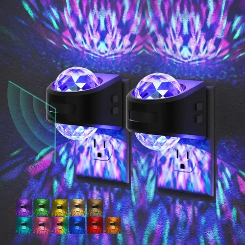 Vista 7 de JandCase - Luces nocturnas enchufables a la pared, proyector de estrellas