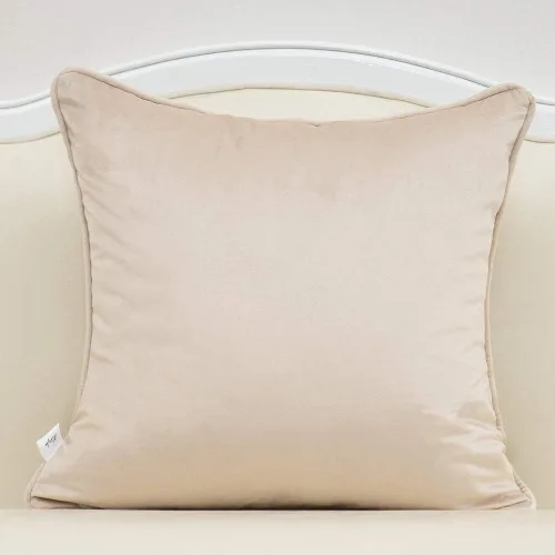 Vista 2 de Funda para almohada o cojín Alerfa de 18 x 18 pulgadas con estampado floral, terciopelo, moderna, apoyo lumbar, decorativa, para sofá, para Beige