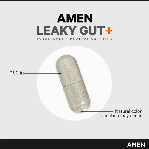 Vista 8 de Suplemento Amen para intestino permeable - Fórmula avanzada con L Glutamina biodisponible, Zinc, Cúrcuma, raíz de regaliz DGL - raíz de malvavisco