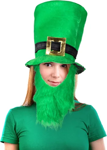 Vista 4 de St. Patrick 's parte superior sombrero con barba