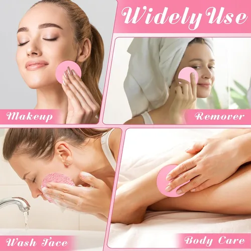 Vista 6 de Esponja facial comprimida, esponja limpiadora facial Luxiv para esteticistas, maquillaje comprimido, esponja facial, esponjas faciales redondas