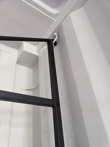 Vista 3 de Generic Soportes de estantería de acero negro resistente de 2 niveles, se venden en pares