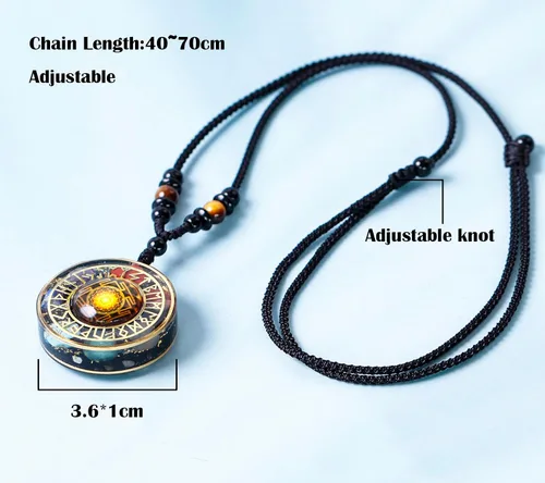 Vista 4 de Day Day Up Collar con colgante de orgonita de 7 chakras, piedras preciosas de reiki, cristales de energía, para buena suerte, yoga y meditación