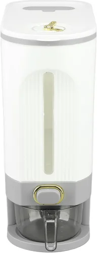 Vista 9 de Fabater Dispensador de arroz, contenedor de grano grande con taza medidora, contenedor de arroz sellado transparente, organización de cocina