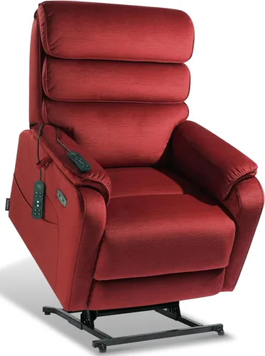 Vista 18 de EONIX Silla Reclinable Eléctrica de Doble Motor Completamente Reclinable para Ancianos, Sillas Elevadoras Eléctricas de Cuero Sintético para Negro