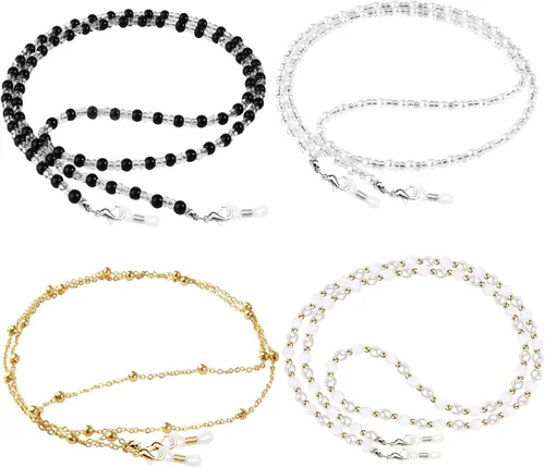 Vista 10 de ONESING 4-10 piezas Cadenas de gafas para mujer, soporte de cadena para anteojos, correa para gafas, cadena para anteojos, cordón para gafas, regalo