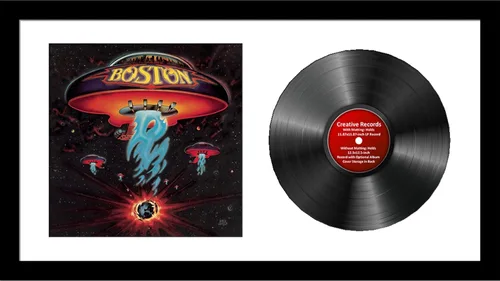 Vista 3 de Creative Picture Frames Marco de música de 16 x 30 pulgadas con pantalla negra mate cubierta de álbum con 33 vinilos LP