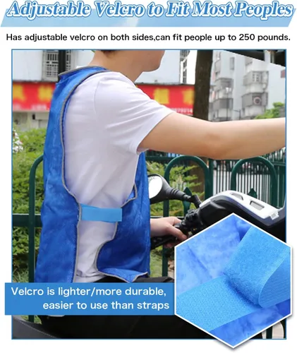 Vista 4 de Chaleco de enfriamiento para hombres y mujeres MS Motociclismo Cuerpo Cool Chaleco Reflectante PVA Agua Evaporativo Hielo frío Chaleco para montar