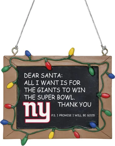 Vista 8 de NFL Resin Holiday Christmas Chalkboard Sign Ornament