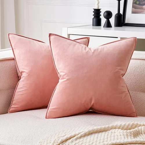 Vista 20 de MIULEE Paquete de 2 fundas de cojín decorativas de terciopelo suave, cuadradas, unicolor, para sofá, dormitorio, automóvil, 16 x 16 pulgadas